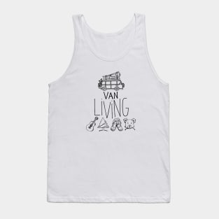 Van Living (black lines) Tank Top